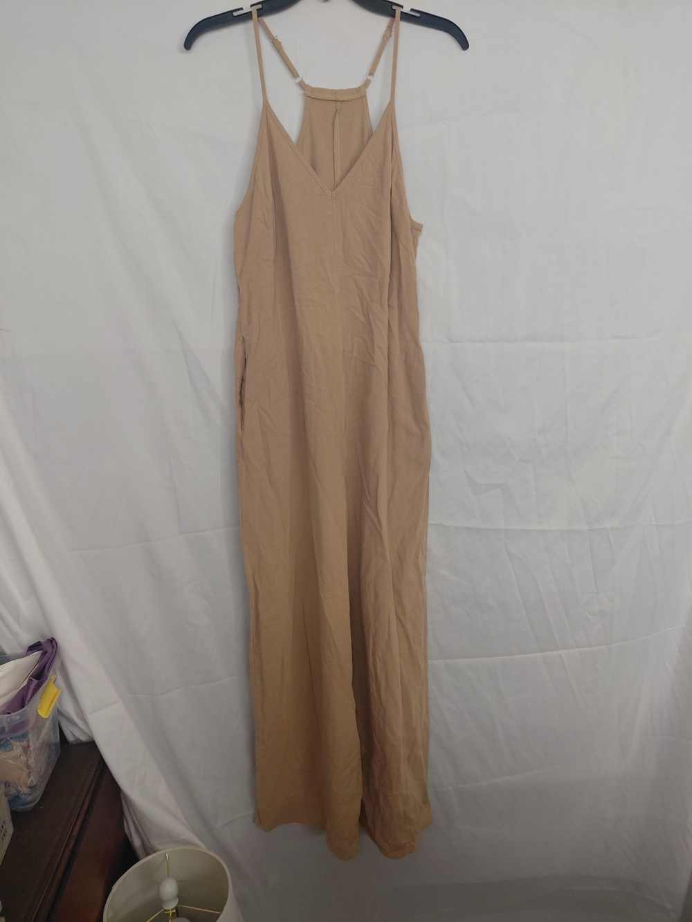 Beige Sleeveless Jumpsuit - Neutral Summer